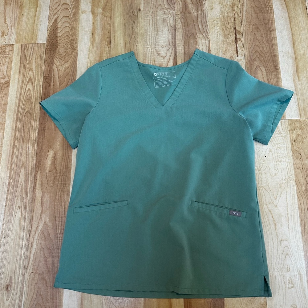 FIGS Women's Jade Green Scrub Top